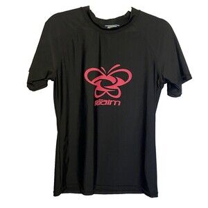 THE REALM Women's Swim Top Size XL Short Sleeve RashGuard Pullover Tee